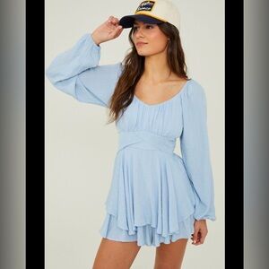 Altar'd State Lola Clip Dot Crossover Romper